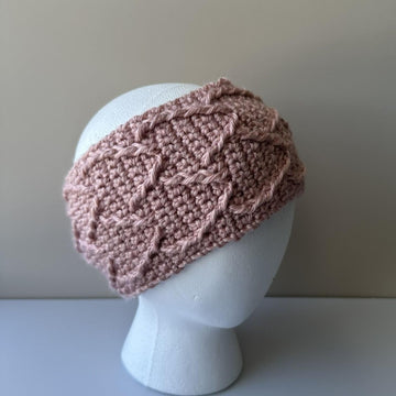 Elegant Hearts Crochet Headband