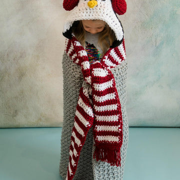 Hooded Penguin Blanket