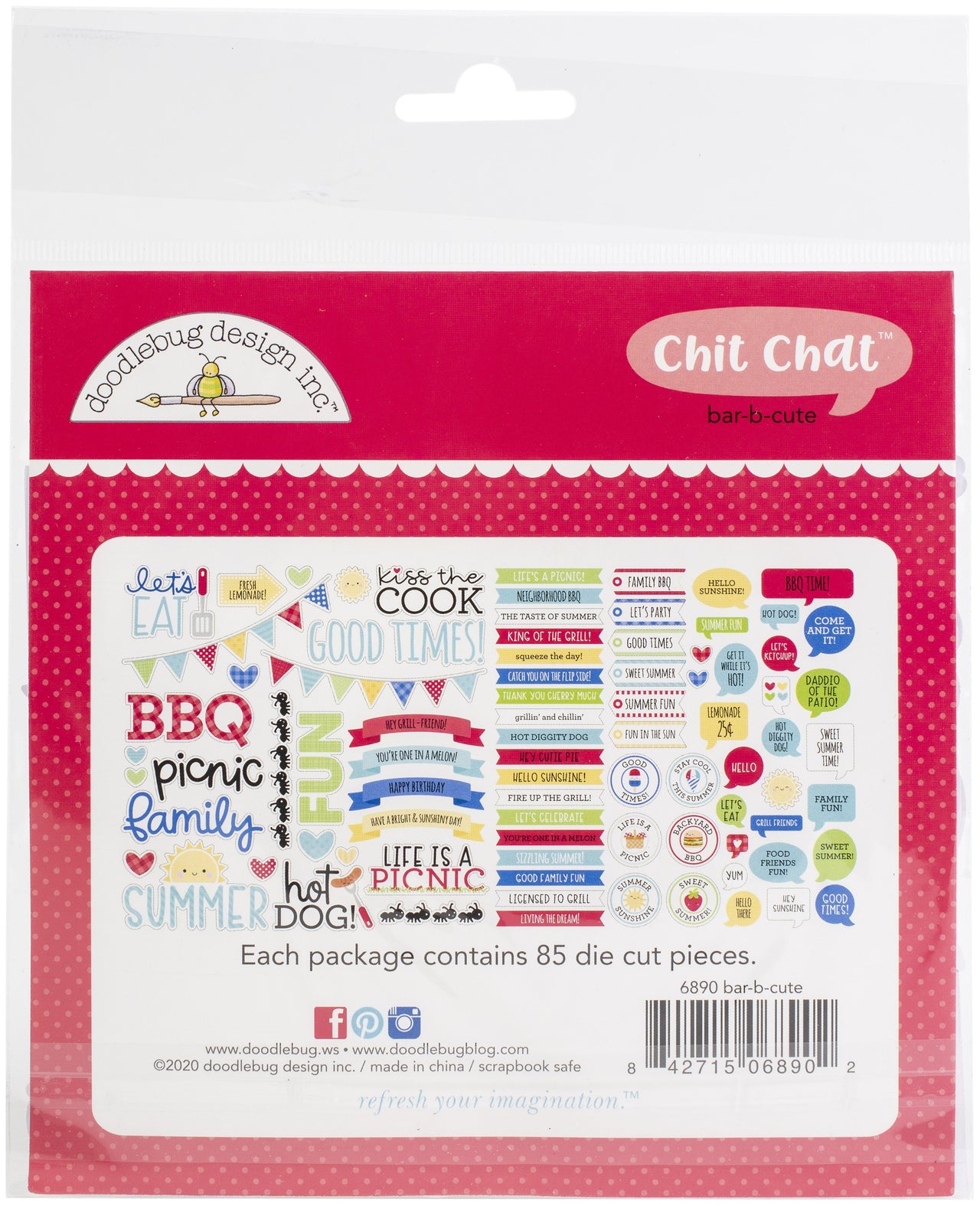 Doodlebug Odds & Ends Chit Chat Die-Cuts - Bar-B-Cute