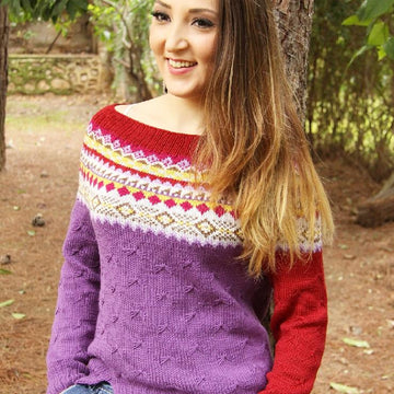 Sassy jumper fair isle yoke