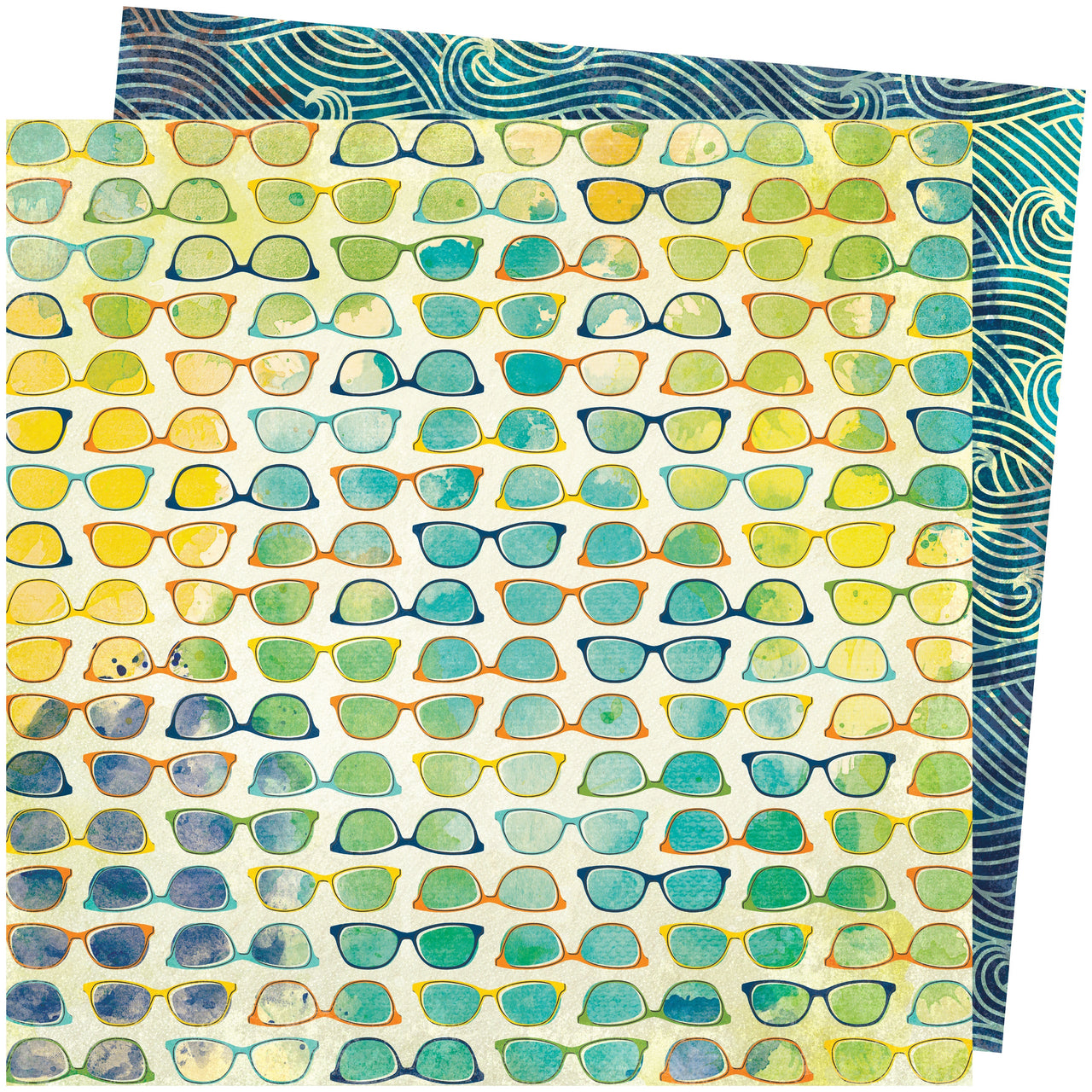 American Crafts Vicki Boutin Let's Wander Double-Sided Cardstock 12"X12" 25/Pkg - Beach Vibe