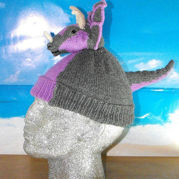 TRACY TRICERATOPS BEANIE HAT KNITTING PATTERN