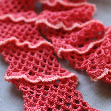 Coral Reef Scarf, Gloves and Pin 3pc Set Crochet