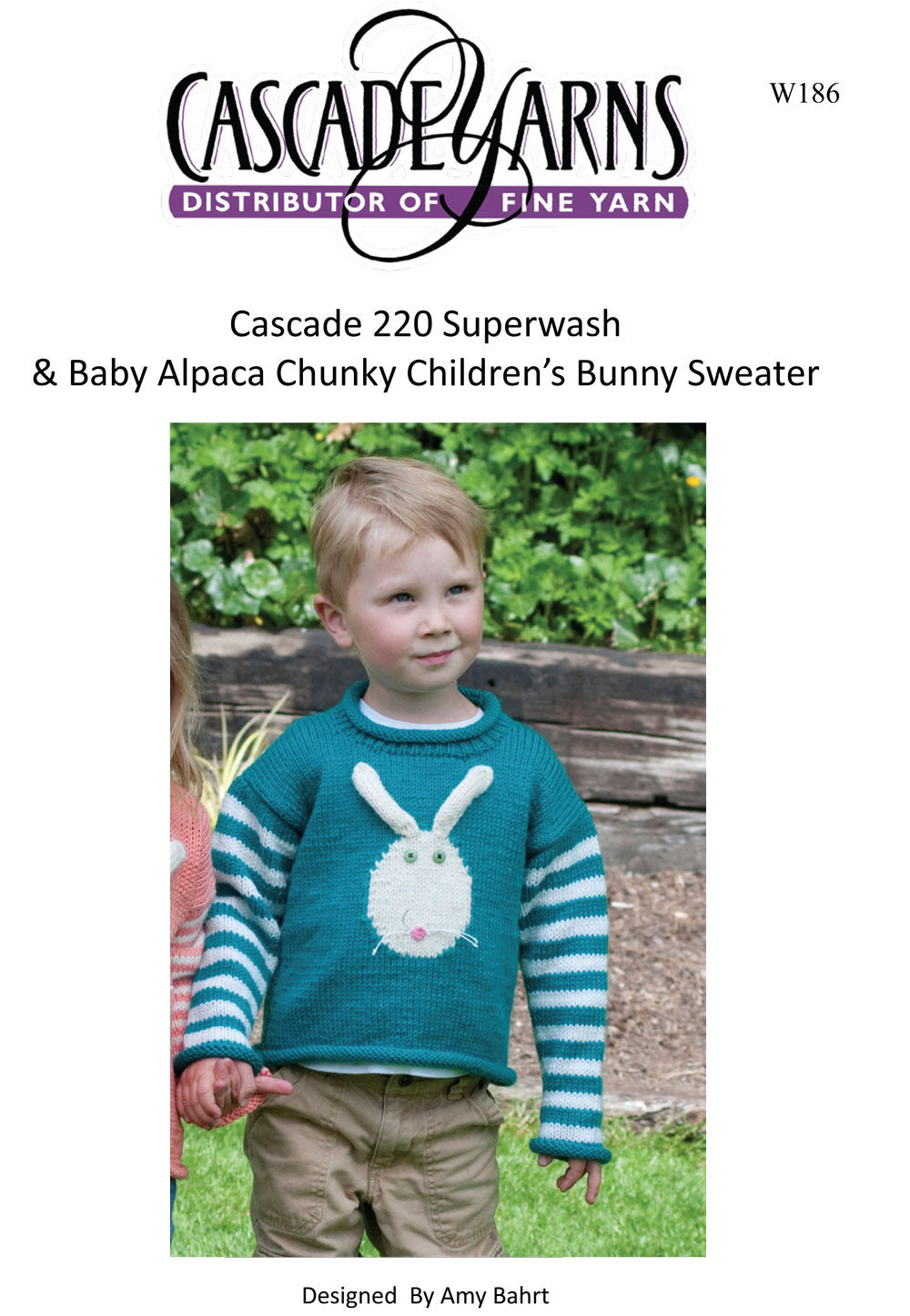Children's Bunny Sweater in Cascade 220 Superwash - W186