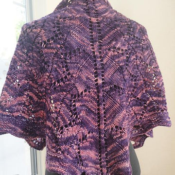 #152 Violet Zig Zag Shawl