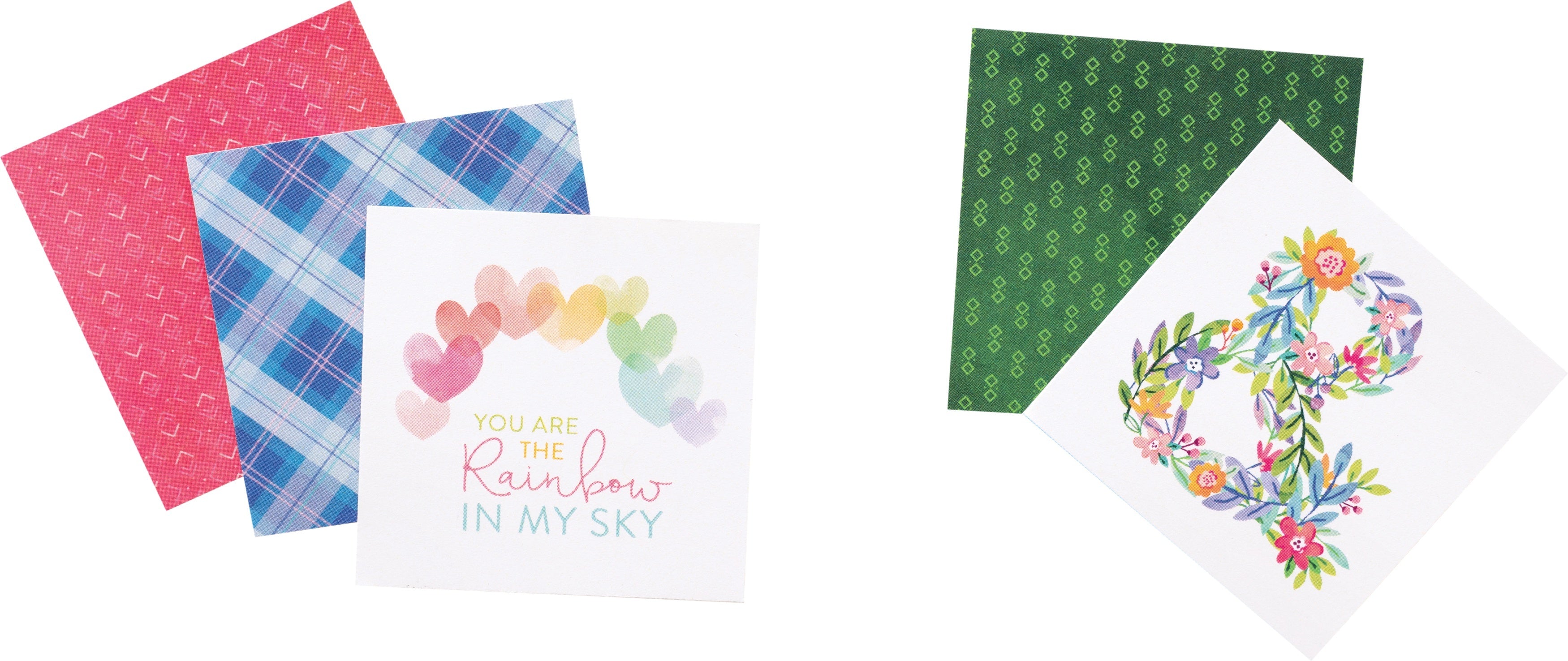American Crafts Paige Evans Bloom Street Mini Swatch Books 2"X2" 2/Pkg - Pattern & Phrase, 36 Sheets Each