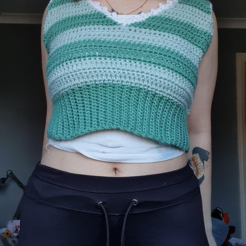Beginner Crochet Tank Top Pattern Easy Summer Vest Crochet PDF Women's Crop Top Pattern Simple DIY Crochet Shirt Pattern