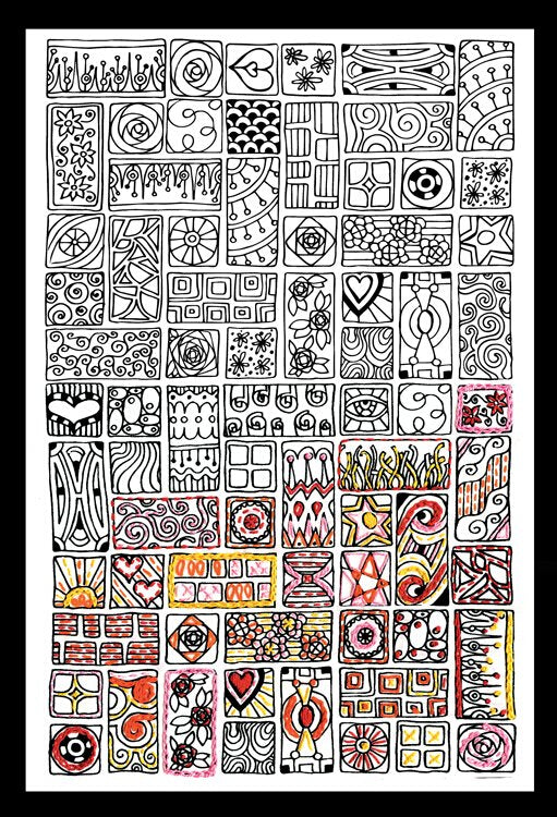 Design Works Cubist Zenbroidery Kit - 25.5 x 40.5cm