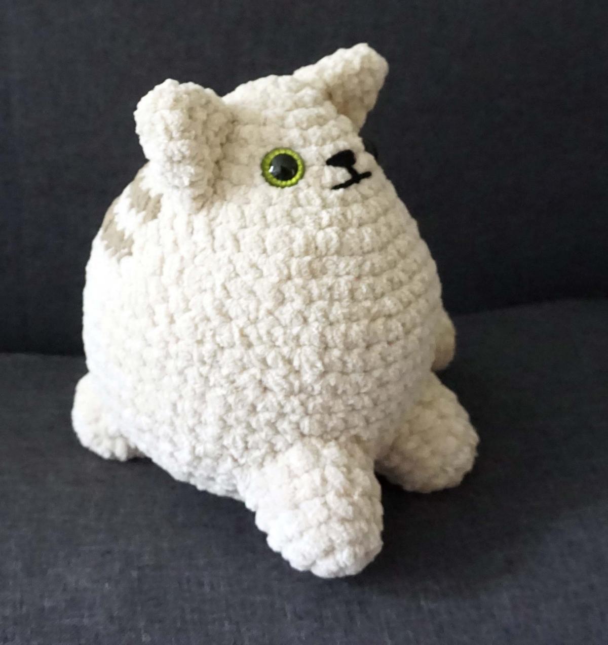 Häkelanleitung Dicke Katze, Amigurumi (PDF, Anfängerfreundlich)