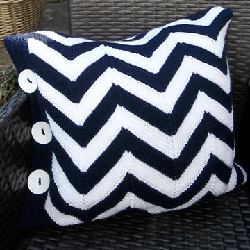 Garter Stitch Chevron Pillow