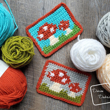Cute Mushrooms Mug Rug