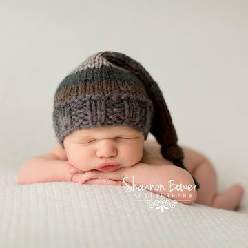 #7 Newborn knitted stocking cap