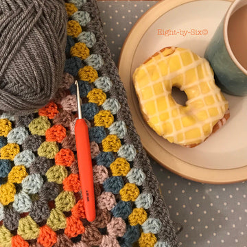 Mustard Granny Square Blanket