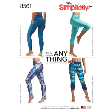 Simplicity Pattern 8561 Women’s Leggings 8561 - Sewing Pattern