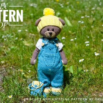 Barney bear amigurumi doll