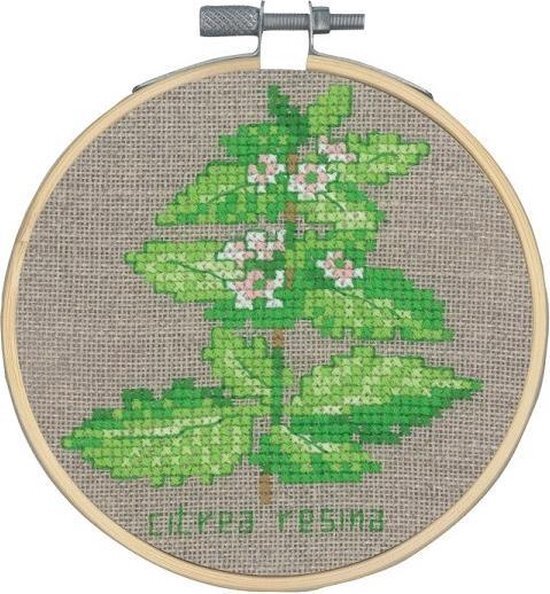 Permin Lemon Balm Cross Stitch Kit - 10 Ø