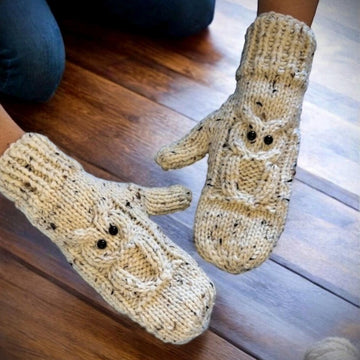 Extra Thick Owl Mittens