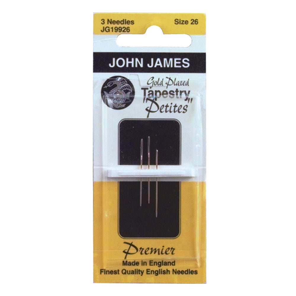 John James Size 22 Gold Petites Cross Stitch Needles (3)