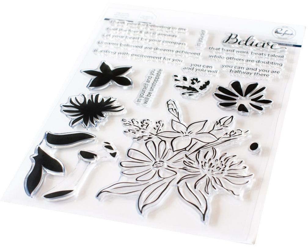 Pinkfresh Studio Clear Stamp Set 6"X8" - Believe In Yourself