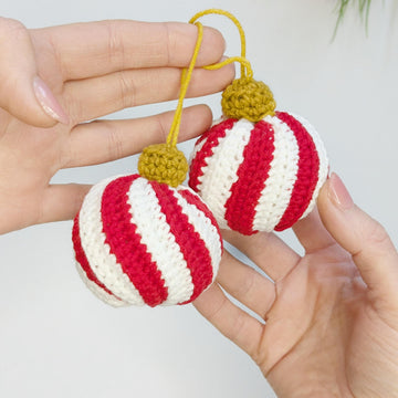 Crochet Christmas Baubles, Easy Crochet Ornament Pattern