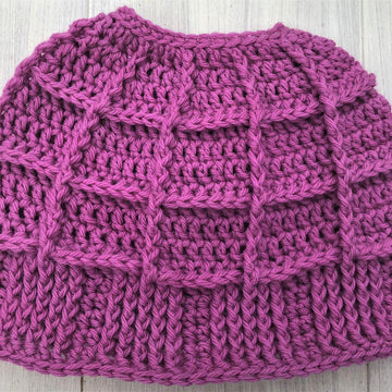 Squarish Hat & Messy Bun Hat