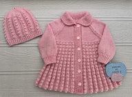 Bonnie Baby Coat, Beanie & Beret size 18" & 20" chest 6-9mths approx