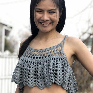Lace shell tank top