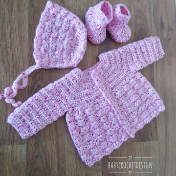 Seashells Baby Cardigan Set