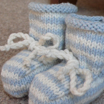 Striped Baby Bootees