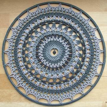 4 Shades of Grey Mandala with charm