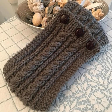 Chunky cable headband ear warmers topless hat