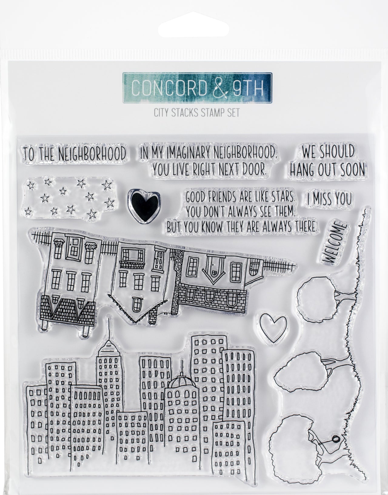 Concord & 9th Clear Stamps 6"X6" - City Stacks