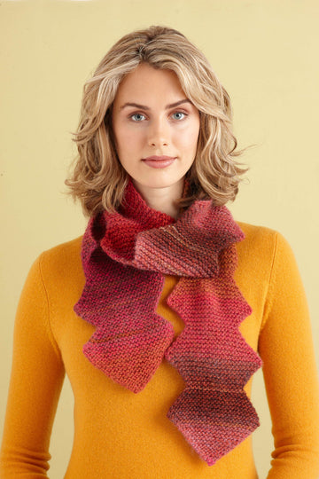 Brilliant Zig Zag Scarf in Lion Brand Amazing - 90308D
