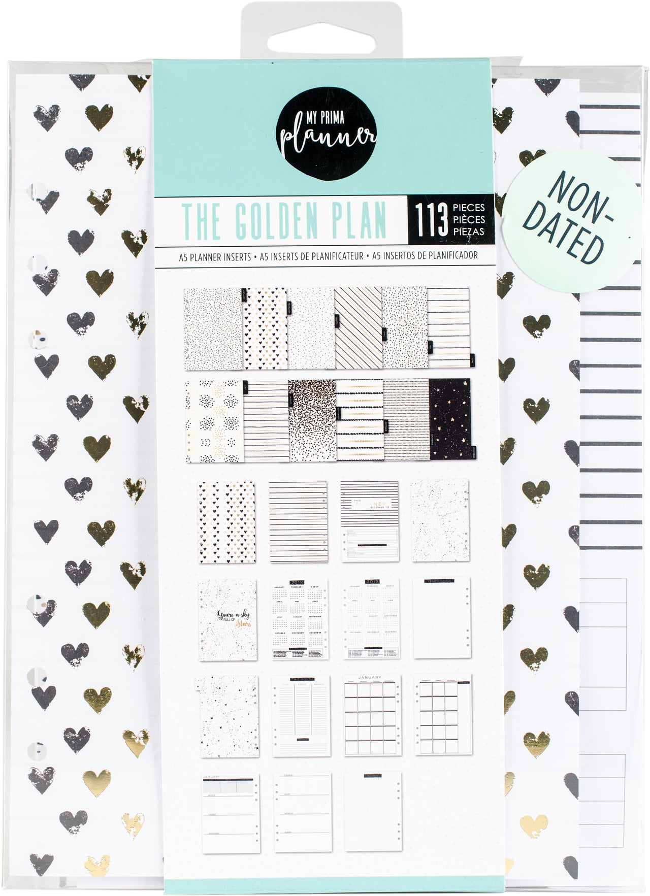 Prima Marketing My Prima A5 Planner Inserts - Golden Plan