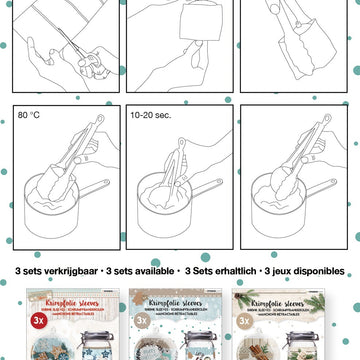 Studio Light Shrink Sleeves 12.5"X3.5" 3/Pkg - Merry Christmas, 3 Designs/1 Each