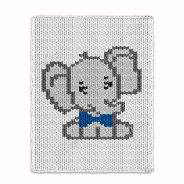 Elephant Finger Knit Blanket