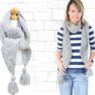 Slanted Knit Scarf Ileane