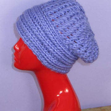 Super Chunky Rib Band Lace Slouch Hat