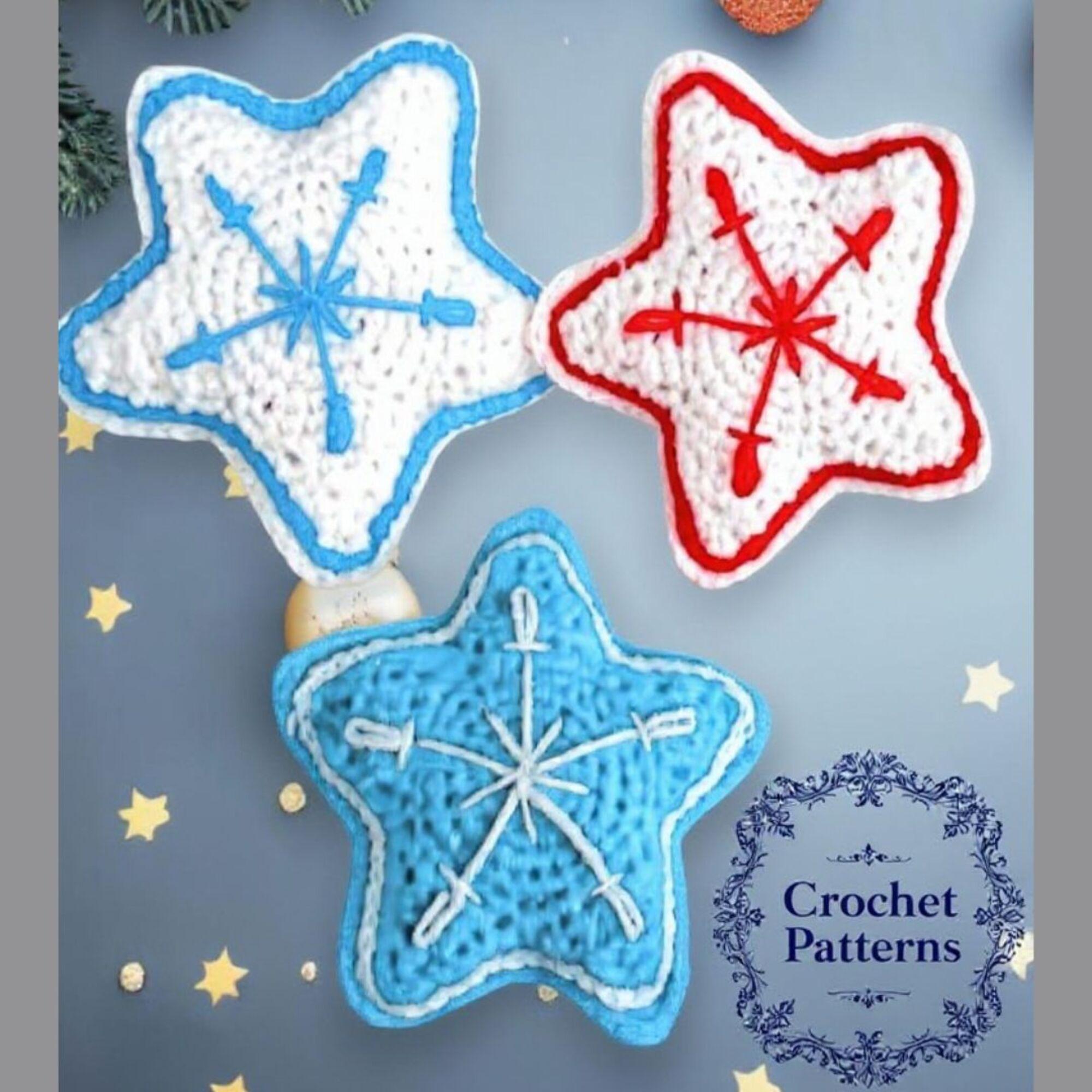 Crochet Christmas Star Ornament Pattern: DIY Xmas Decor (PDF file)