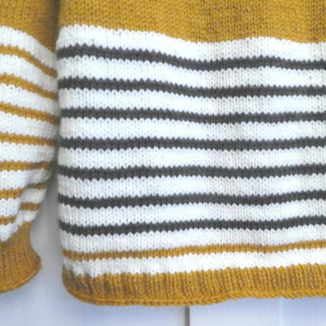 Petit Paris Mustard Yellow Striped Jumper Sweater