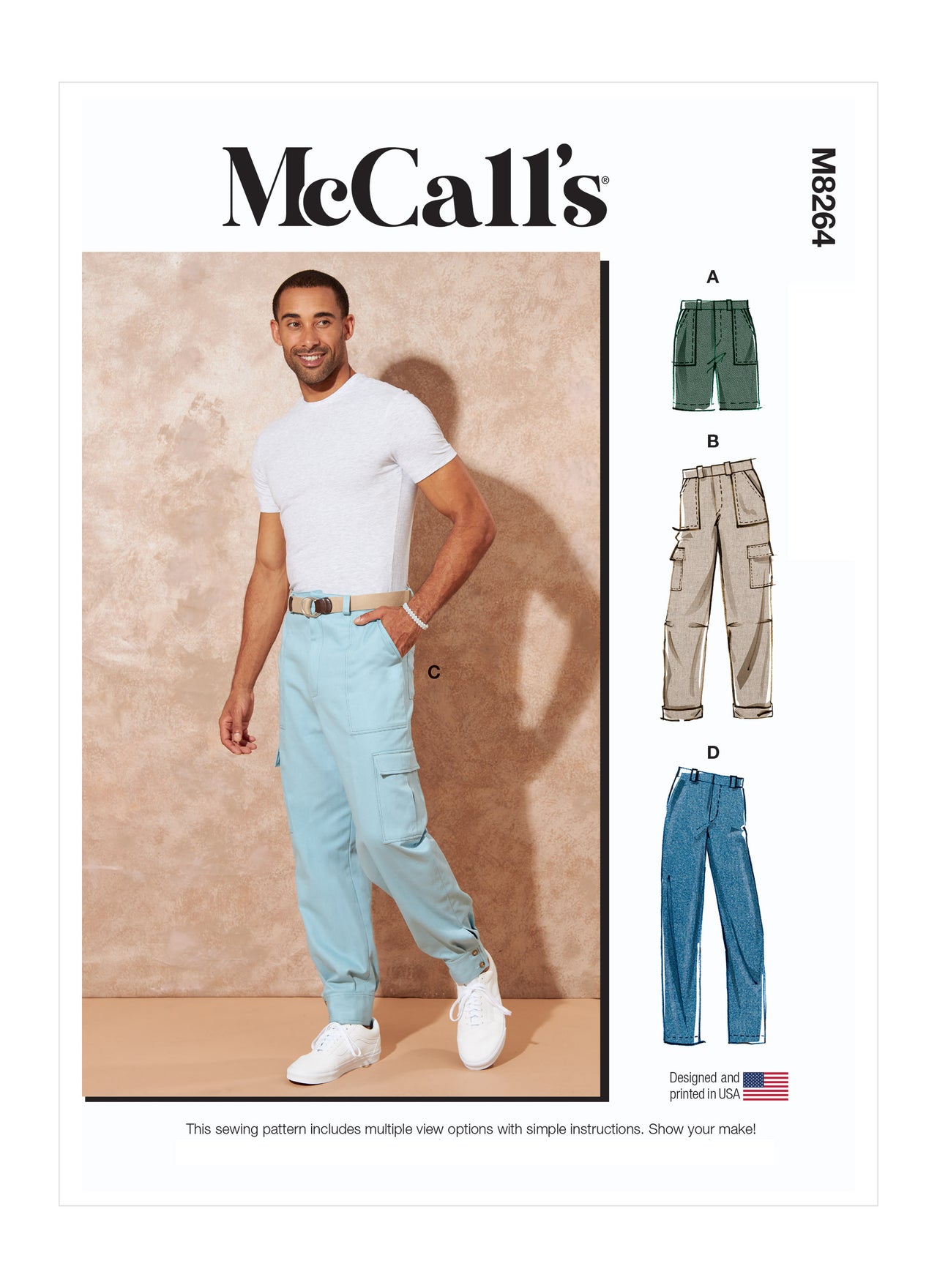 McCall's Men's Shorts and Pants M8264 - Sewing Pattern