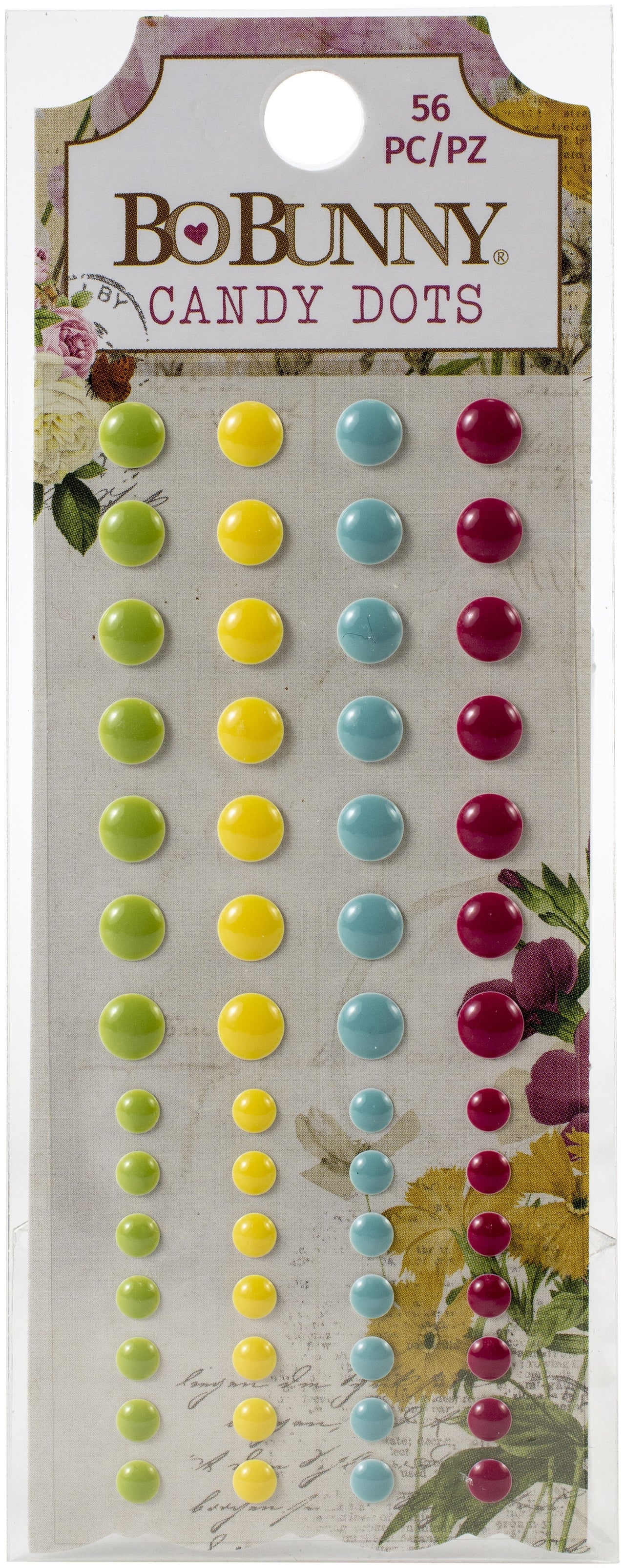 American Crafts Botanical Journal Enamel Dots 56/Pkg - 622641