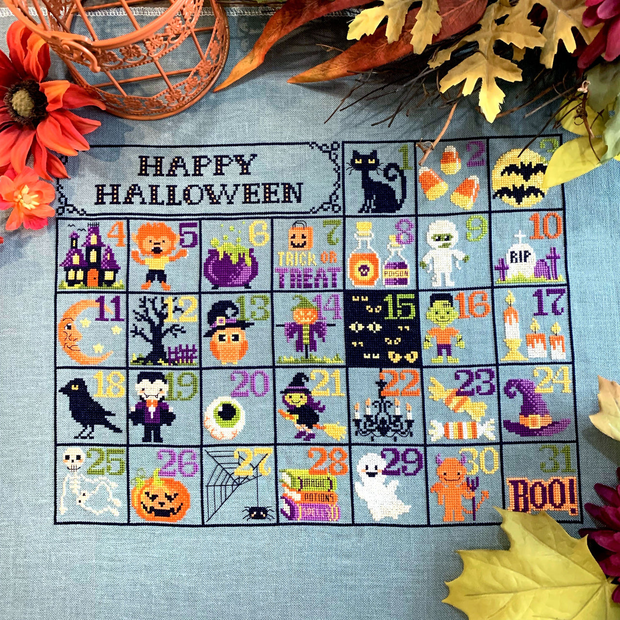 Tiny Modernist Halloween Calendar - Leaflet