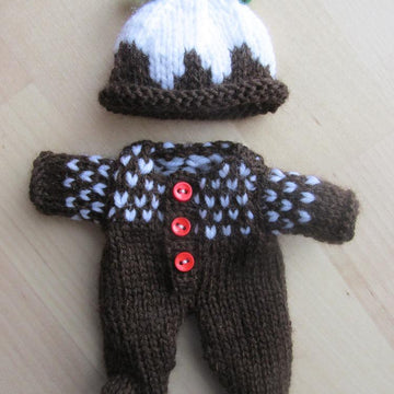 Offer! Christmas Pudding Outfit for 5" Berenguer Doll