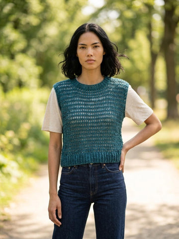Metallic Crochet Crop Top