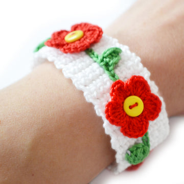 Crochet ribbon Flower trim Daisy bookmark Handmade accessories Crochet edge