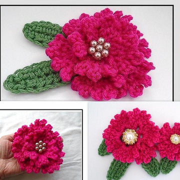 CF07 RUFFLED FLOWER AND LEAF