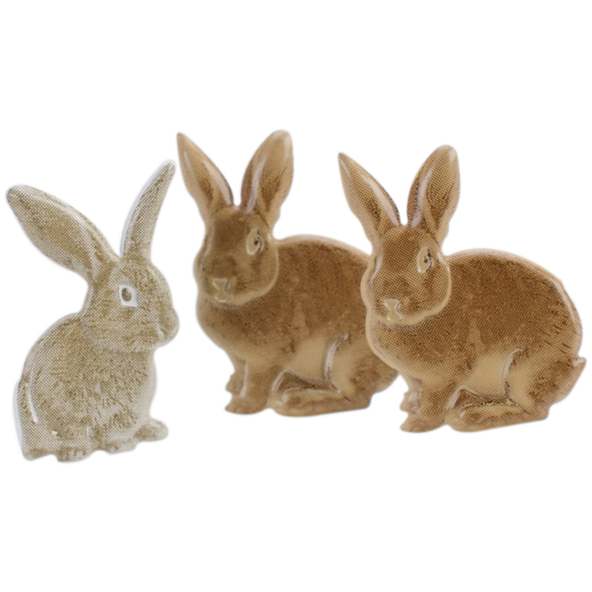 Eyelet Outlet Shape Brads 12/Pkg - Rabbits Brown