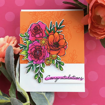 Hero Arts Clear Stamps 4"X6" - Togetherness Flower Bouquet