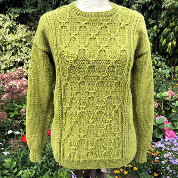 Sweater with Medallion Effect Panel